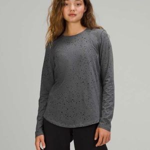 Lululemon Love Long Sleeve Shirt Splatter Size 14